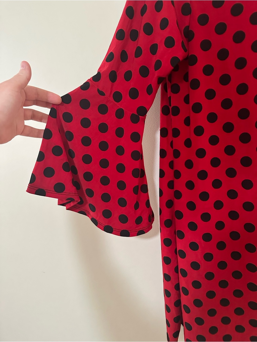 Red & Black Polka Dot Women's Dress - Picture 2 of 3